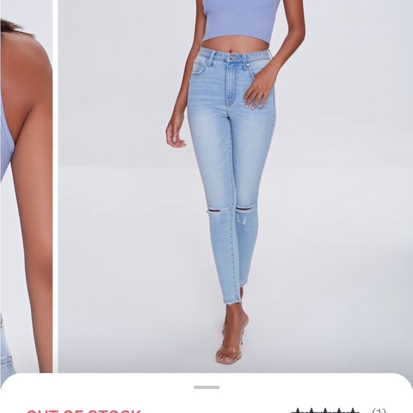 Collared Crop Top in Brown Size Medium - Picture 4 of 4